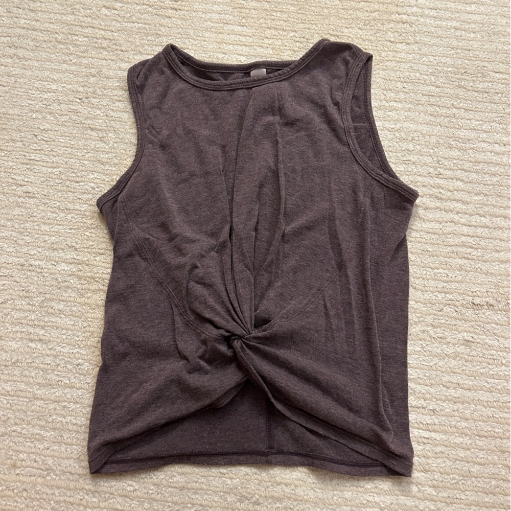 Yogalicious Women Active Knot Purple Tank Top Size XS